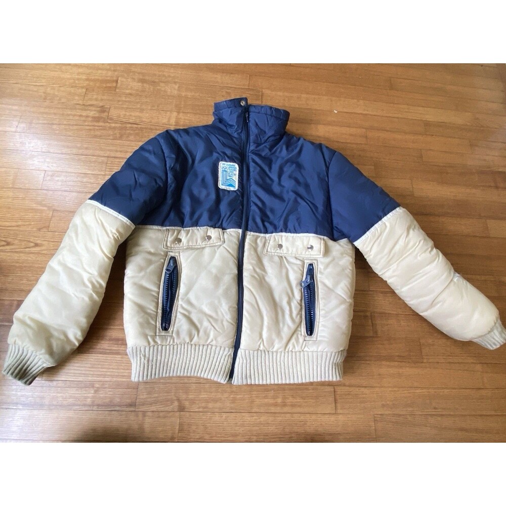 Official vintage 1980 Lake Placid Winter Olympic 80s bomber Jacket Size Large L